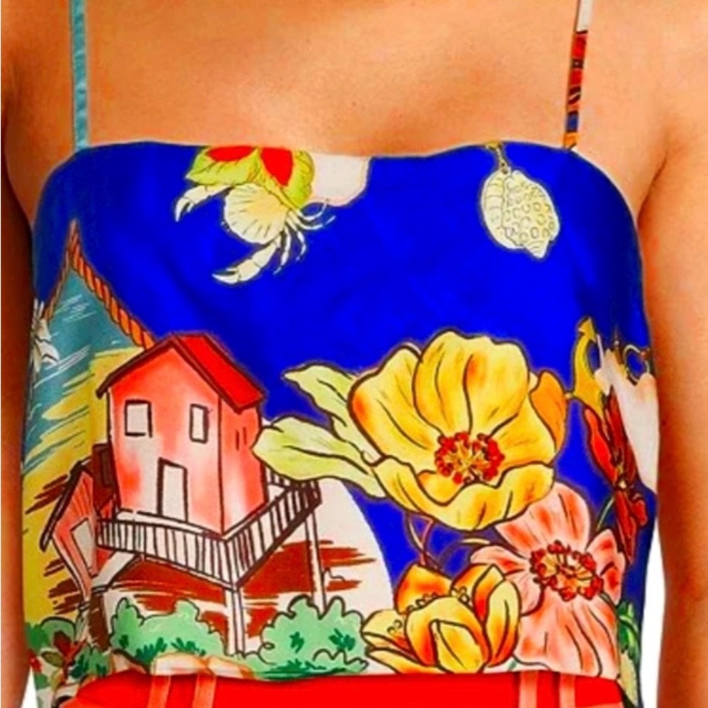New Antonio Melani Callista Ocean Sea La Vie Coordinating Blouse Size 10 NWT